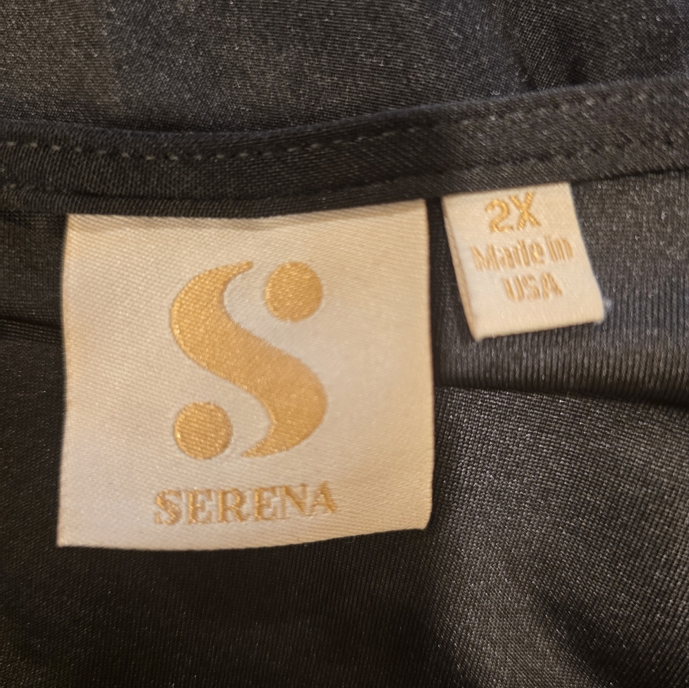 NWT SERENA‎ WILLIAMS Black Twisted Front Dress - Size 2X - Picture 8 of 10
